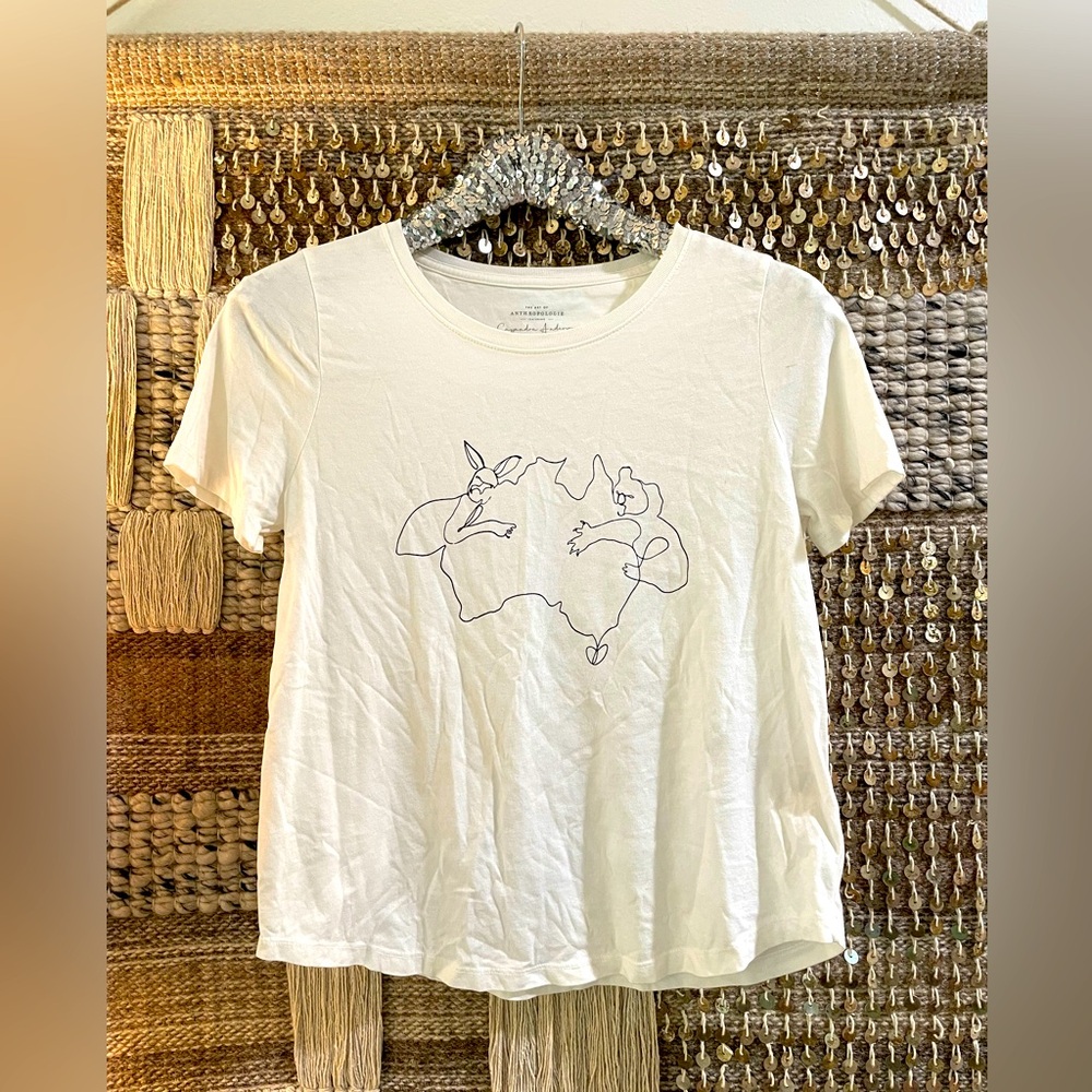 Anthropologie Cassandra Anderson white tee Australia fires benefit
